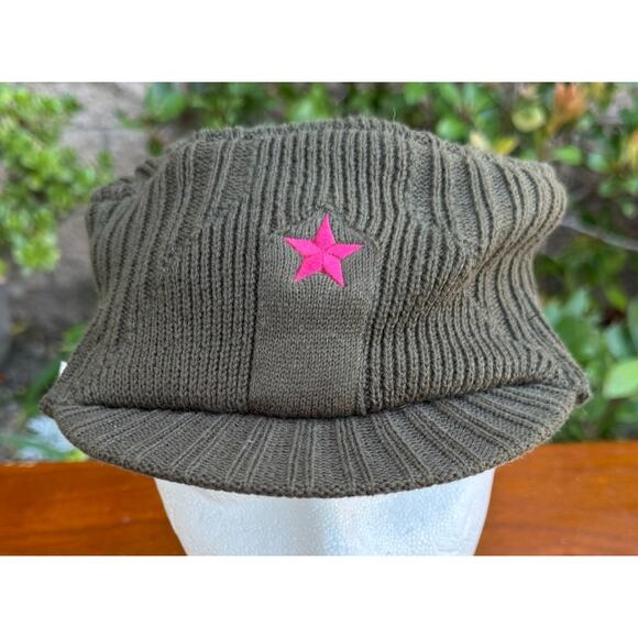 Broner Switchfoot Red Star Newsboy Knit Cap Hat Adult One Size Military Green - Picture 1 of 10
